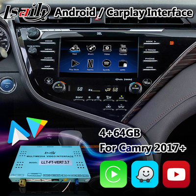 Toyota Camry Fujitsu এর জন্য Andorid Carplay গাড়ী নেভিগেশন বক্স মাল্টিমিডিয়া ভিডিও ইন্টারফেস