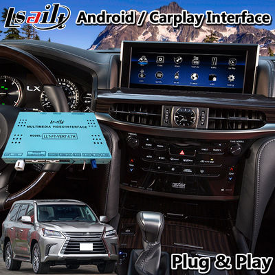 4+64GB Android 9.0 Carplay ইন্টারফেস Lexus LX570 GPS নেভিগেশন YouTube HDMI এর জন্য