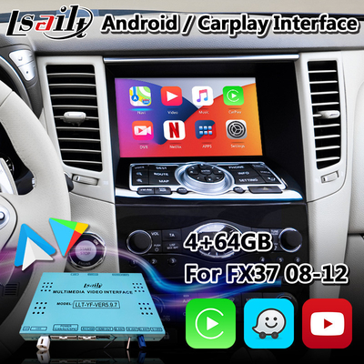 Lsailt Android নেভিগেশন বক্স 2008-2012 বছরের জন্য Infiniti FX37 FX50 ভিডিও ইন্টারফেস Carplay