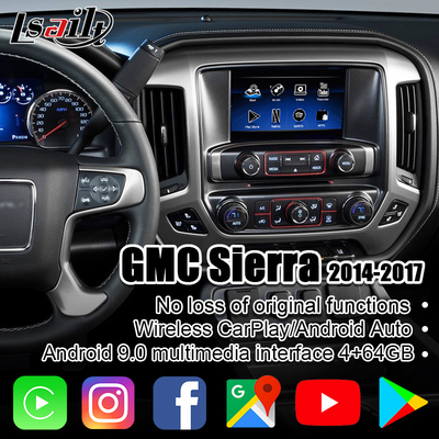PX6 4GB CarPlay/Android মাল্টিমিডিয়া ইন্টারফেস GMC Sierra YuKon-এর জন্য বহু-ভাষা, Google অনলাইন মানচিত্র, NetFlix