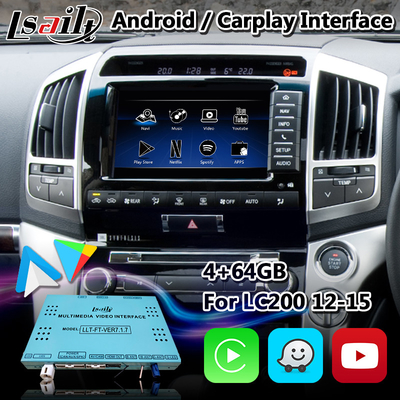 টয়োটা ল্যান্ড ক্রুজার 200 V8 LC200 2012-2015 এর জন্য Lsailt Android ভিডিও ইন্টারফেস