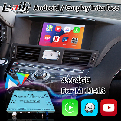 ওয়্যারলেস অ্যান্ড্রয়েড অটো সহ Infiniti M37S M37 এর জন্য Lsailt Android Carplay ইন্টারফেস বক্স
