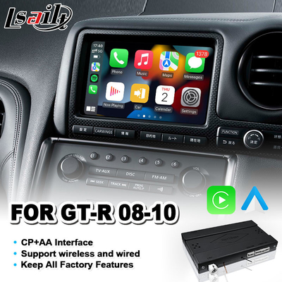 নিসান GTR GT-R R35 Nismo 2008-2010 এর জন্য Lsailt Android Auto Carplay ইন্টারফেস