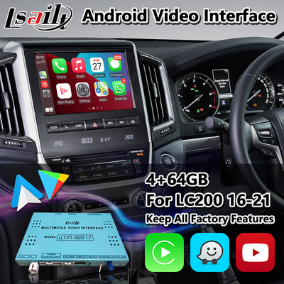 টয়োটা ল্যান্ড ক্রুজার LC200 VXR সাহারার জন্য Android Carplay ভিডিও ইন্টারফেস