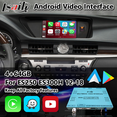 ওয়্যারলেস কারপ্লে সহ Lexus ES200 ES250 ES 300h ES350 এর জন্য Lsailt Android ভিডিও ইন্টারফেস