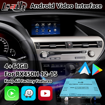 Lexus RX 450H 350 270 F Sport AL10 2012-2015 এর জন্য Lsailt Android মাল্টিমিডিয়া ভিডিও ইন্টারফেস