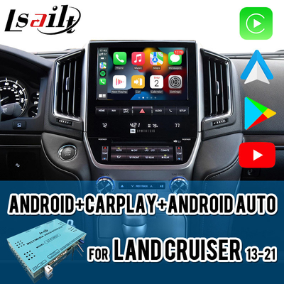 CarPlay অ্যান্ড্রয়েড মাল্টিমিডিয়া ভিডিও ইন্টারফেস ইউটিউব, নেটফ্লিক্স, ইউটিউব,গুগল ম্যাপের সাথে ল্যান্ড ক্রুজার এলসি 200 এর জন্য