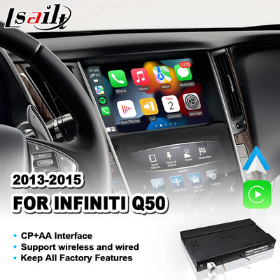 2013-2015 ইনফিনিটি Q50 এর জন্য ওয়্যারলেস অ্যান্ড্রয়েড অটো কারপ্লে ইন্টিগ্রেশন ইন্টারফেস