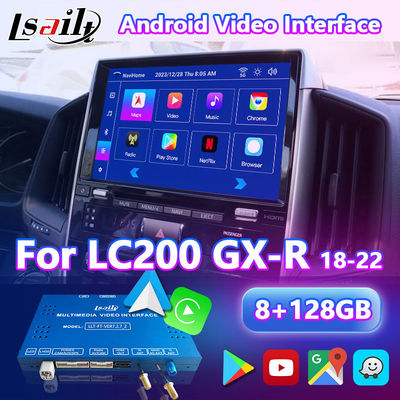 টয়োটা ল্যান্ড ক্রুজার LC200 LC-GT GXR 2018-2021 টাচ 3-এর জন্য 4+64GB Android Carplay ভিডিও ইন্টারফেস