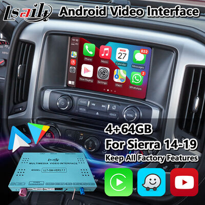 2014-2019 GMC Sierra 1500 2500 3500 Intellilink সিস্টেমের জন্য Lsailt Android মাল্টিমিডিয়া ভিডিও ইন্টারফেস Carplay সহ