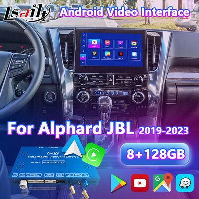Lsailt অ্যান্ড্রয়েড কারপ্লে ভিডিও ইন্টারফেস 2019 -2023 টয়োটা আলফার্ড ভেলফায়ার জেবিএল হাই ভার্সনের জন্য