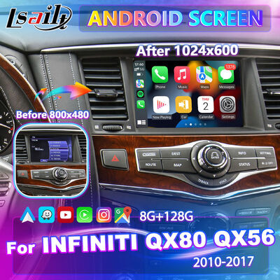 ২০১০-২০১৭ ইনফিনিটি QX80 QX56 এর জন্য অ্যান্ড্রয়েড কারপ্লে মাল্টিমিডিয়া স্ক্রিন