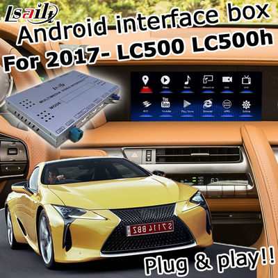 Lexus LC500 LC500h GPS নেভিগেশন বক্স ভিডিও ইন্টারফেস ওয়্যারলেস কারপ্লে এবং অ্যান্ড্রয়েড অটো ইউটিউব গুগল প্লে