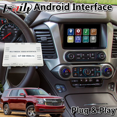 ওয়্যারলেস অ্যান্ড্রয়েড অটো সহ Chevrolet Tahoe 2015 এর জন্য Lsailt 4+4GB Android Carplay ইন্টারফেস