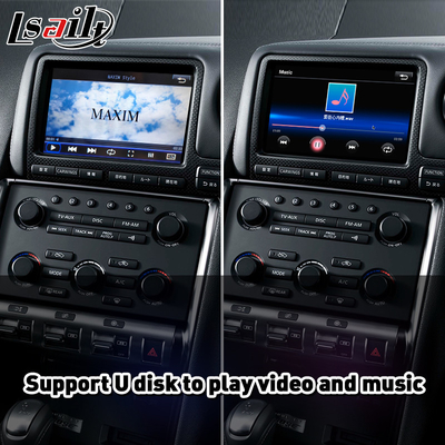 নিসান GTR GT-R R35 Nismo 2008-2010 এর জন্য Lsailt Android Auto Carplay ইন্টারফেস