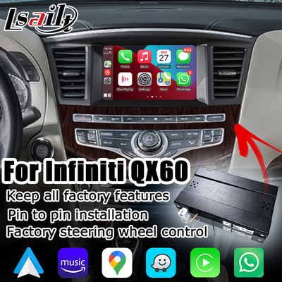 ইনফিনিটি JX35 QX60 ওয়্যারলেস কারপ্লে অ্যান্ড্রয়েড অটো ইন্টারফেস নন ড্যামেজ আপগ্রেড সমাধান