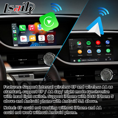 Lexus ES ES350 ES250 ES300h ওয়্যারলেস কারপ্লে অ্যান্ড্রয়েড অটো স্ক্রিন মিররিং বক্স মডিউল Lsailt
