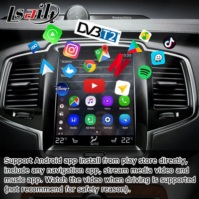 ভলভো S60 S90 এর জন্য Android ভিডিও ইন্টারফেস আপগ্রেড Carplay AI বক্স 4GB RAM