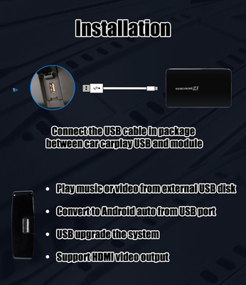 গাড়ির ভিডিও ইন্টারফেস Android 9.0 AI বক্স USB HDMI কারপ্লে সহ Hyundai Kia গাড়ির জন্য