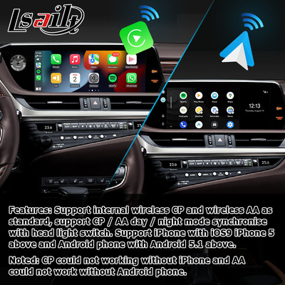 Lexus ES300h ES350 ES250 সস্তা সংস্করণের জন্য ওয়্যারলেস কারপ্লে অ্যান্ড্রয়েড অটো
