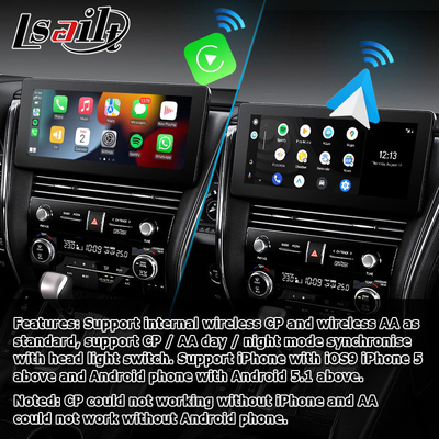 Lexus LM300h LM350 LM স্ক্রিন প্রজেকশনের জন্য ওয়্যারলেস অ্যান্ড্রয়েড অটো কারপ্লে