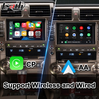 ওয়্যারলেস কারপ্লে জিপিএস নেভিগেশন সহ Lexus GX460 Android মাল্টিমিডিয়া ভিডিও ইন্টারফেস