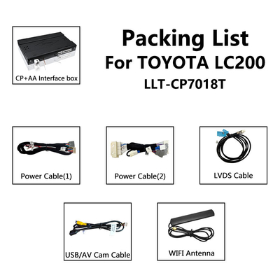Lsailt দ্বারা ল্যান্ড ক্রুজার LC200 200 V8 2012-2015 এর জন্য টয়োটা ওয়্যারলেস কারপ্লে ইন্টারফেস
