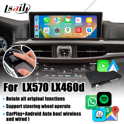 Lexus LX LX570 LX460d 2017-2022 রিভস ক্যামেরা ভিডিও ইন্টারফেসের জন্য ওয়্যারলেস কারপ্লে ডিকোডার