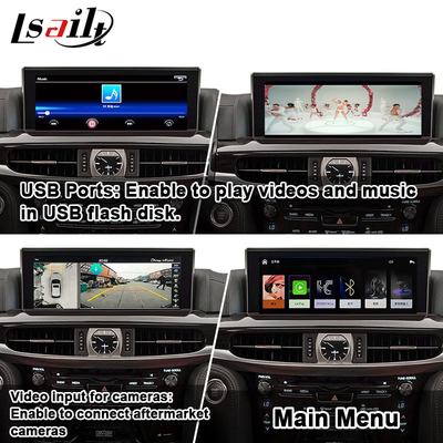 Lexus LX LX570 LX460d 2017-2022 রিভস ক্যামেরা ভিডিও ইন্টারফেসের জন্য ওয়্যারলেস কারপ্লে ডিকোডার