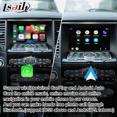 Infiniti FX Q QX এর জন্য ওয়্যারলেস অ্যাপল কারপ্লে অ্যান্ড্রয়েড অটো ইন্টারফেস অরিজিনাল স্ক্রীন আপগ্রেড