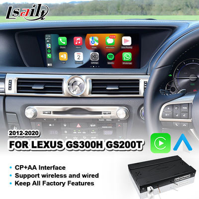 Lexus GS300h GS200t GS350 GS450h GSF GS L10 এর জন্য Lsailt ওয়্যারলেস অ্যান্ড্রয়েড অটো কারপ্লে ইন্টারফেস 2016-2020