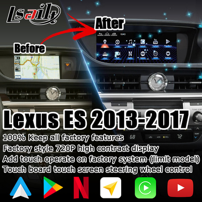ES300h ES250 ES350 লেক্সাস অ্যান্ড্রয়েড স্ক্রিন আপগ্রেড কারপ্লে অ্যান্ড্রয়েড অটো ড্যাশ ক্যাম 10.25 " এলসেল্ট
