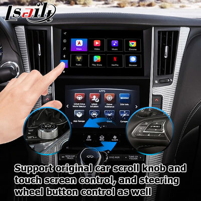 ইনফিনিটি Q50 / Q60 এর জন্য GPS কারপ্লে ইন্টারফেস, 8+128GB অ্যান্ড্রয়েড 13 নেভিগেশন বক্স ইন্টারফেস
