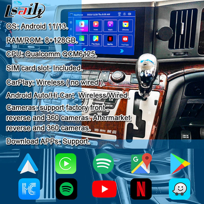 Nissan Elgrand E51 সিরিজ 3 এর জন্য Lsailt 8G অ্যান্ড্রয়েড স্মার্ট ইনফোটেইনমেন্ট মডিউল সমর্থন CarPlay, ইউটিউব, হেডরেস্ট স্ক্রিন