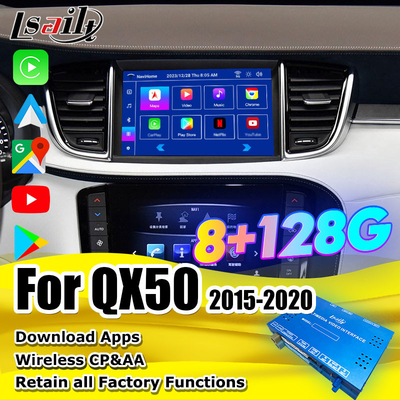 8+128G অ্যান্ড্রয়েড নেভিগেশন বক্স ইনফোটেইনমেন্ট মডিউল ইনফিনিটি QX50 2018-2020 EX QX80 এর জন্য ওয়্যারলেস কারপ্লে সহ, অ্যান্ড্রয়েড ইন্টারফেস
