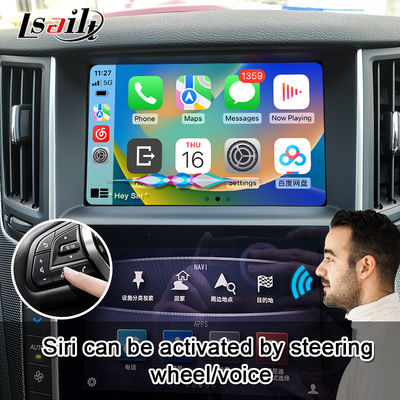 Q50 Q60 OEM Apple CarPlay আপগ্রেড মডিউল ইন্টিগ্রেশন মোবাইল ফোন মিররিং, এসি তাপমাত্রা প্রদর্শন, গুগল ম্যাপ, স্পটিফাই