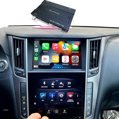 Q50 Q60 OEM Apple CarPlay আপগ্রেড মডিউল ইন্টিগ্রেশন মোবাইল ফোন মিররিং, এসি তাপমাত্রা প্রদর্শন, গুগল ম্যাপ, স্পটিফাই