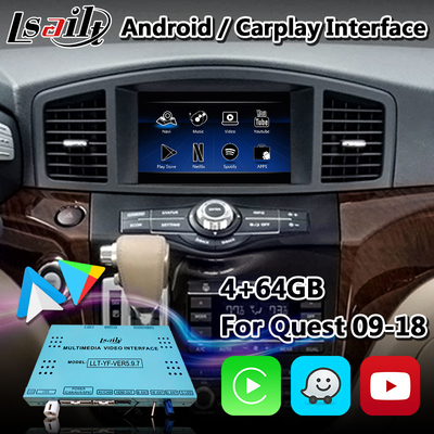 ওয়্যারলেস অ্যান্ড্রয়েড অটো সহ Nissan Quest E52-এর জন্য Lsailt Android Carplay ইন্টারফেস