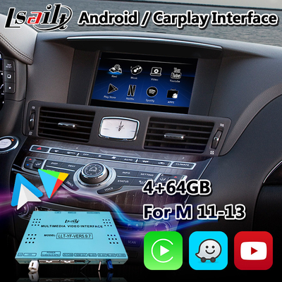 NetFlix Yandex এর সাথে Infiniti M37S M37 M35 M45 এর জন্য Lsailt Carplay Android মাল্টিমিডিয়া ইন্টারফেস